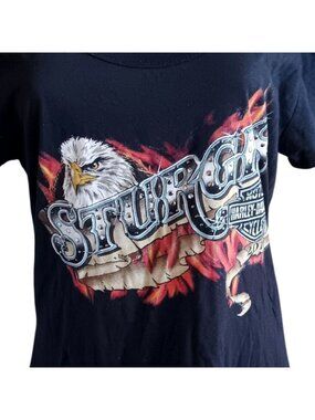 Harley-Davidson 2011 NWT XL Sturgis T-Shirt Womens Black Eagle Graphic